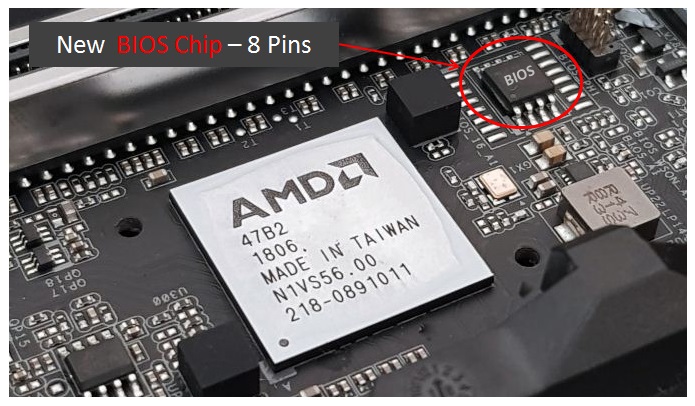 New BIOS chip with eight pins